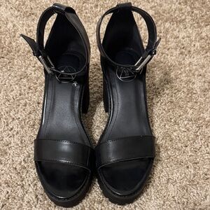 Missguided Black Heeled Sandals